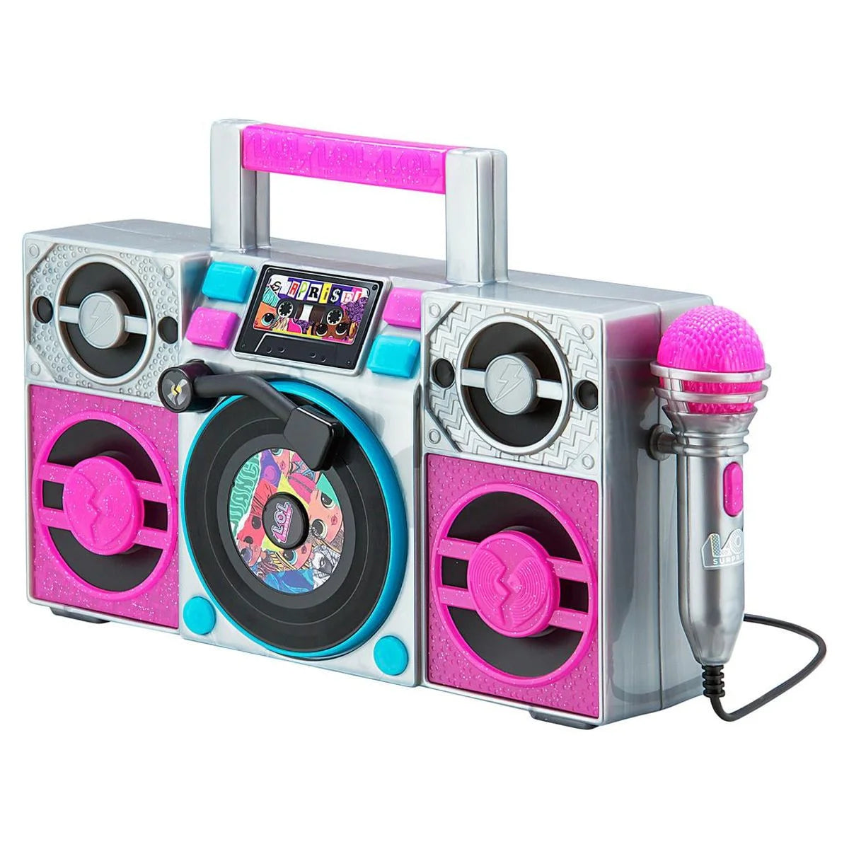 L.O.L Surprise! REMIX Bluetooth MP3 Boombox with Microphone, Pink, LL-115