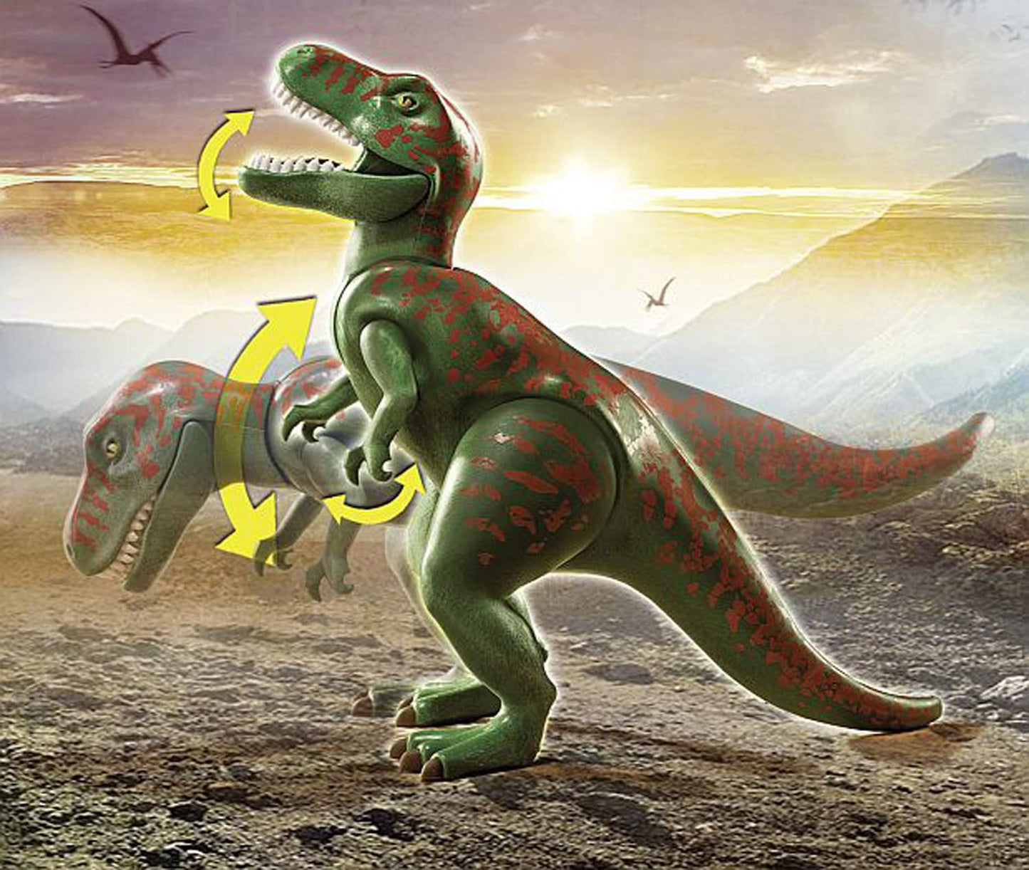 Playmobil 71183 Dinos T-Rex Attack with Raptor and Quad, Toy for Children