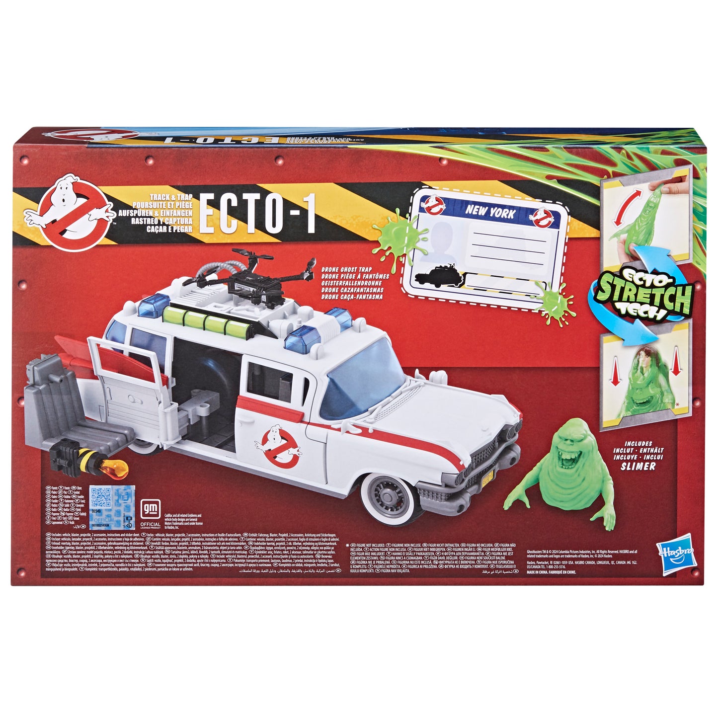 Ghostbusters Track & Trap Ecto-1 Car Toy with Slimer Toy Accessory