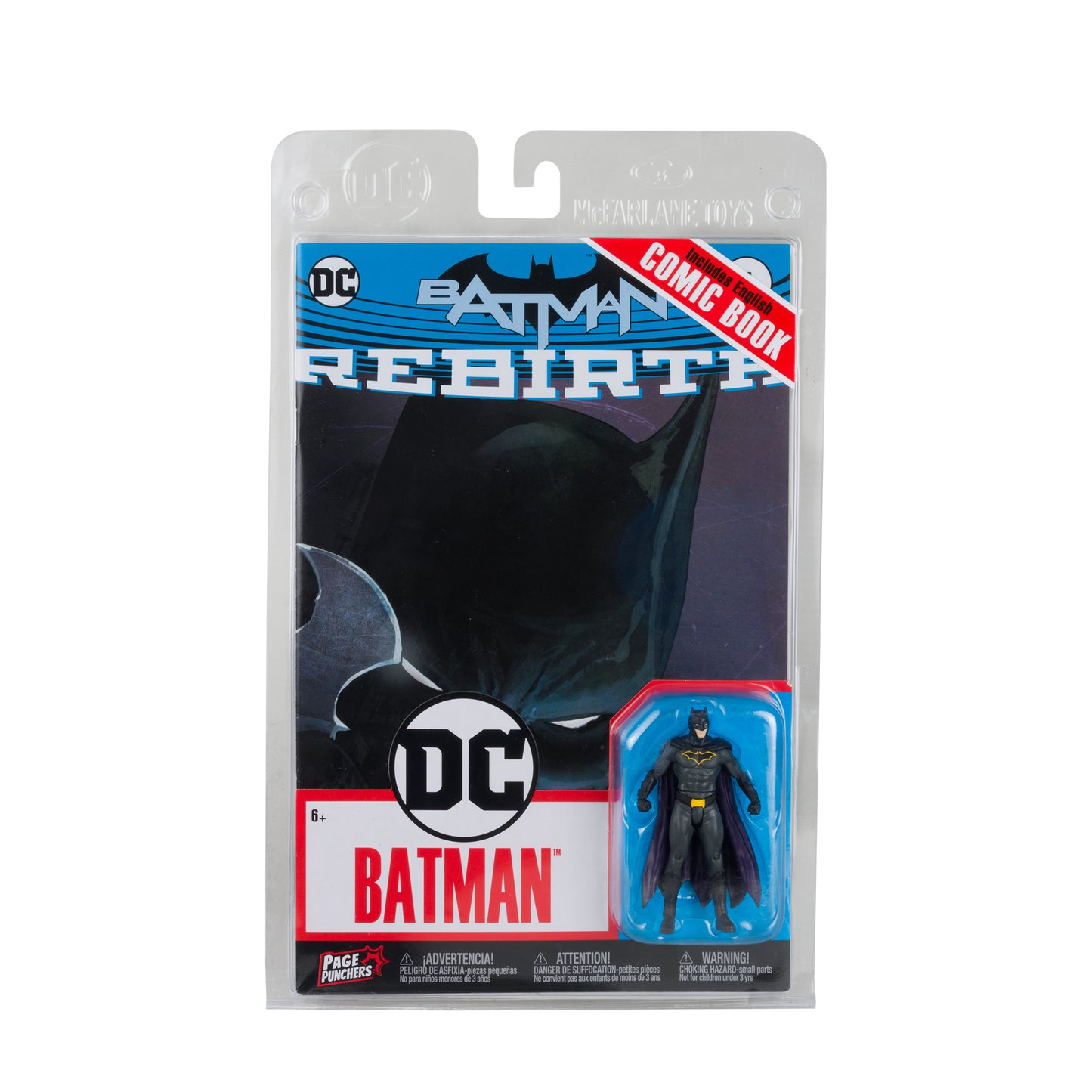 Dc Direct - 3In Figure With Comic Wv3 - Batman (Rebirth)