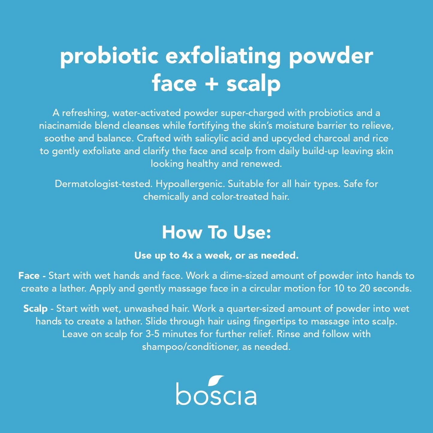 boscia Probiotic Exfoliating Powder Face + Scalp, 60 g