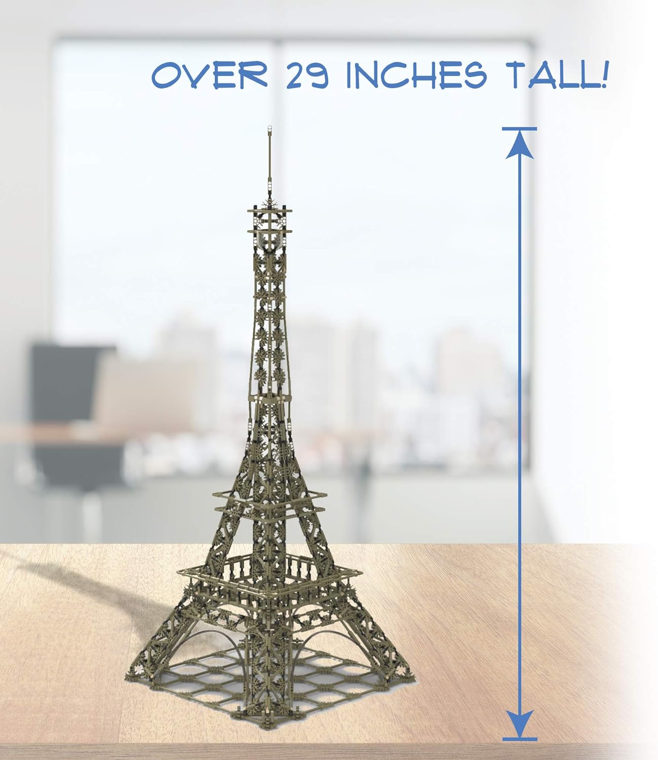 K'NEX Architecture: Eiffel Tower - Build IT Big - Collectible Building Set for Adults & Kids 9+ - New - 1,462 Pieces - 2 1/2 Feet Tall