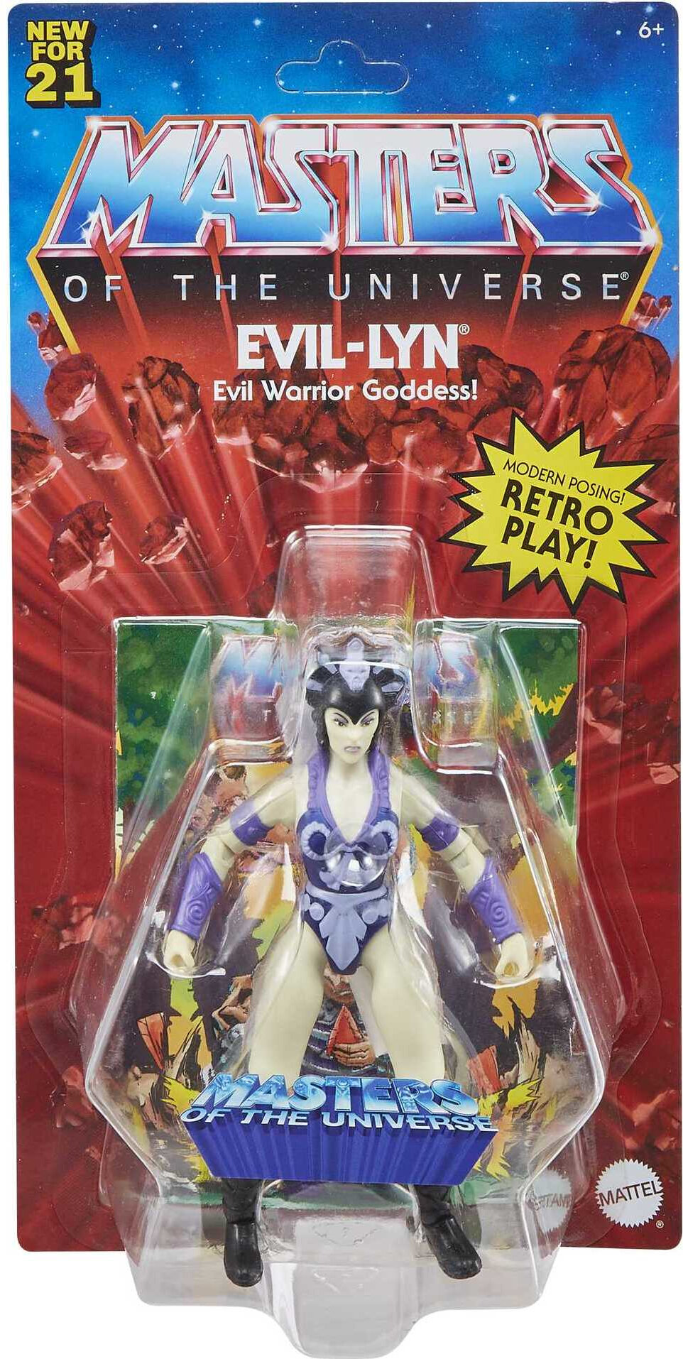 Masters of the Universe Origins 5.5-in Evil-Lyn Action Figure, Battle Figure for Storytelling Play and Display