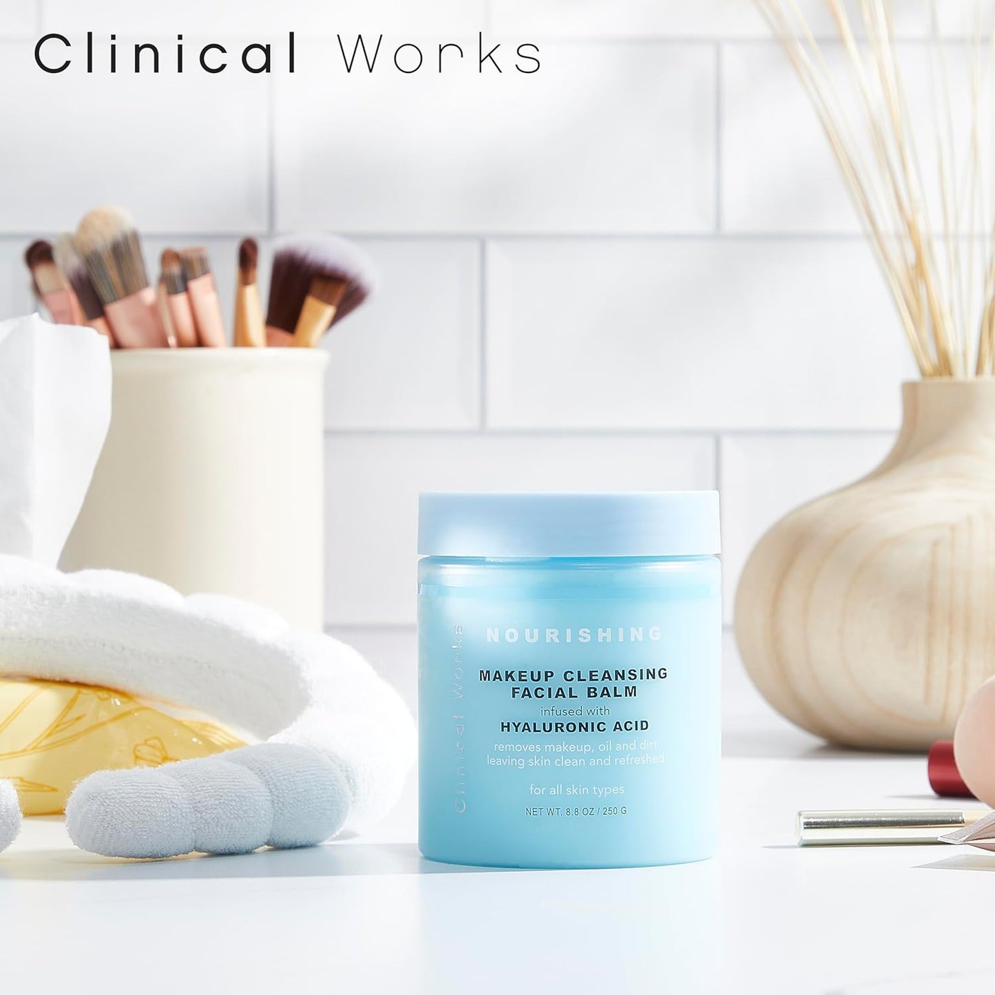 Clinical Works - Nourishing Makeup Cleansing Facial Balm Infused with Hyaluronic Acid