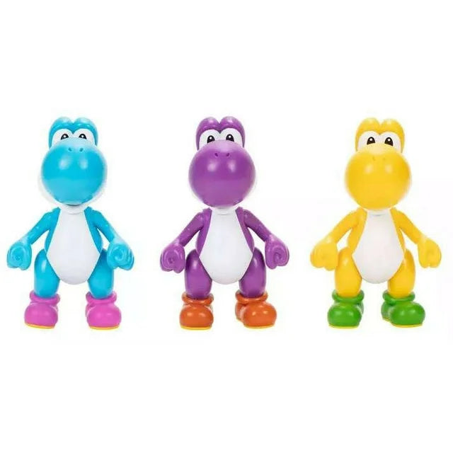 Nintendo Super Mario Yellow Yoshi, Purple Yoshi, Light-Blue Yoshi Action Figures - 3pk (Target Exclusive)