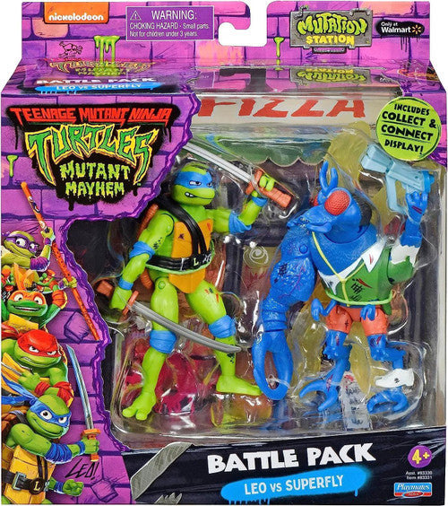 Teenage Mutant Ninja Turtles Mutant Figure 2 Pk - Leo Vs Super Fly