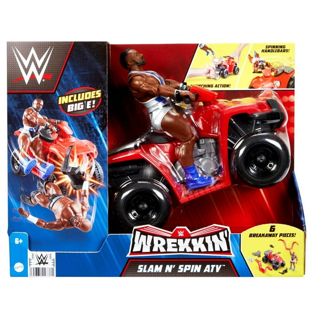 WWE Wrekkin' Slam 'n Spin ATV Breakaway Vehicle with WWE Big E Action Figure (6-inch)