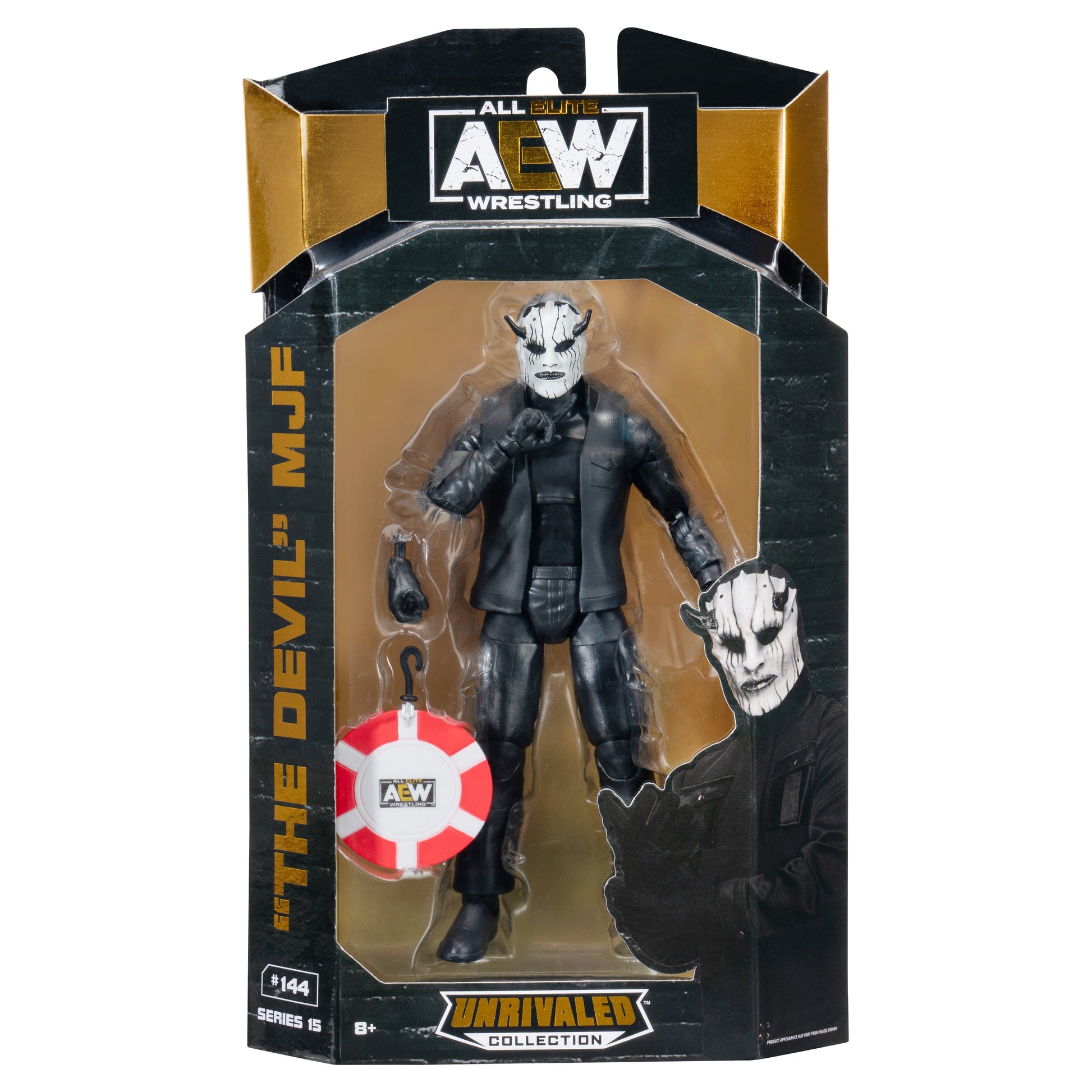 AEW Unrivaled MJF (Joker) - 6 inch Figure with Entrance Vest, Poker Chip, and Alternate Hand