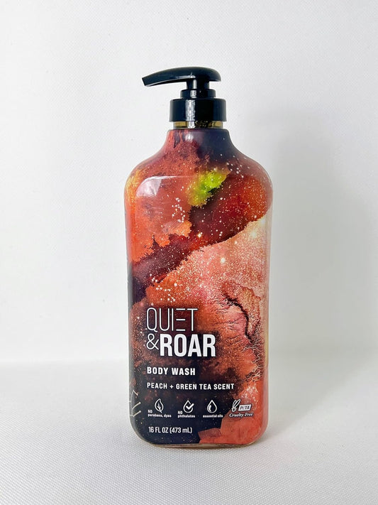 Quiet & Roar Peach + Green Tea Body Wash 16 Oz