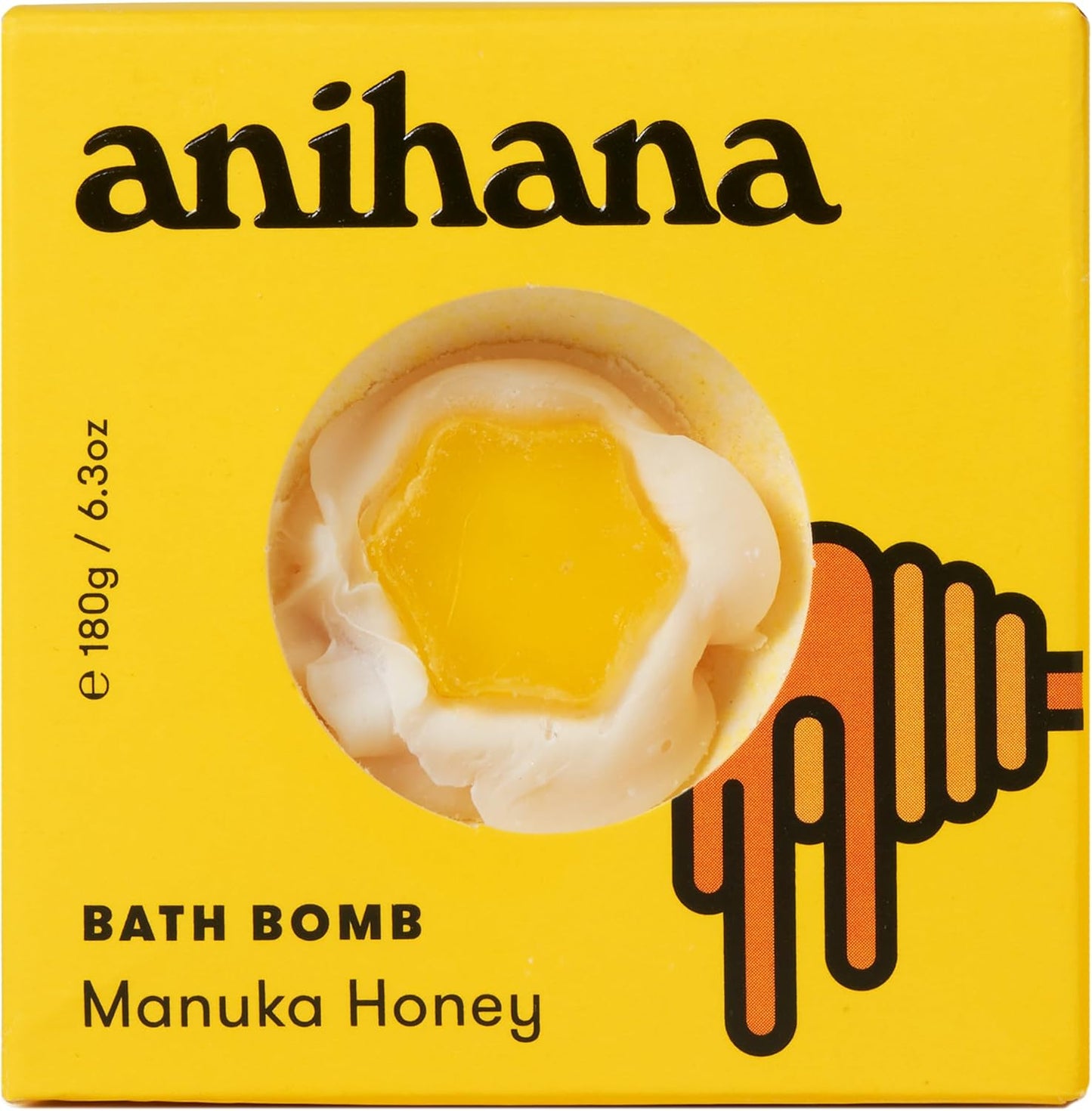 Anihana Hydrating Bath Bomb, Mānuka Honey, 6.3oz