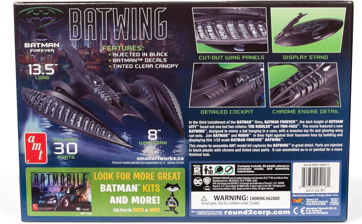 AMT AMT1290 13.5 x 8 in. Batwing Batman Forever Movie Plastic Model Kit