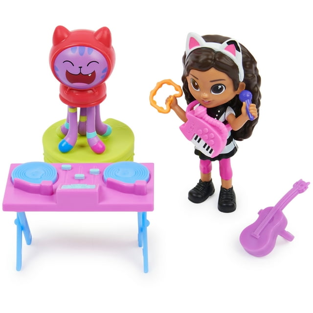 DreamWorks Gabby's Dollhouse, Kitty Karaoke Set with 2 Toy Figures