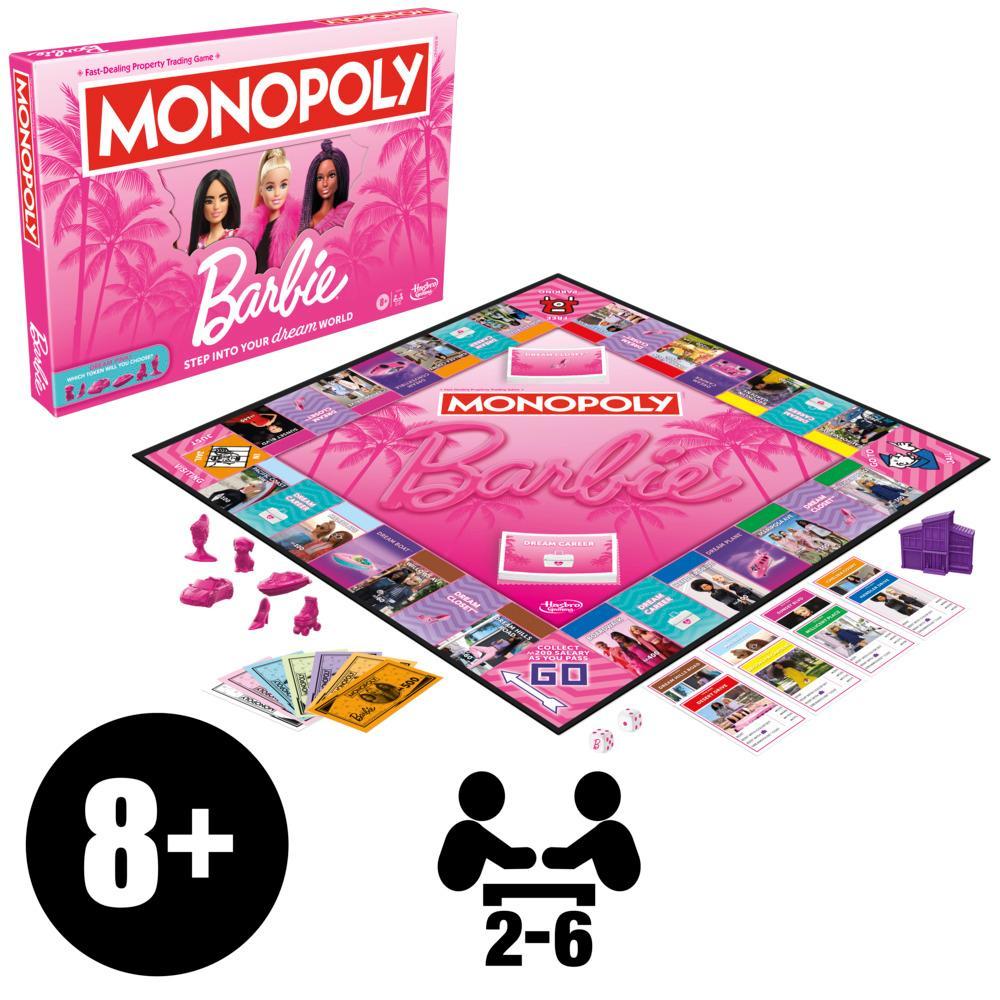 Monopoly: Barbie Edition Board Game, Family Games