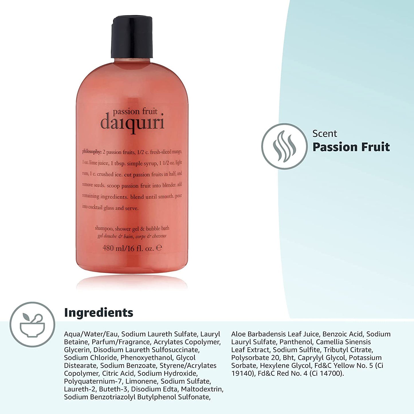 Philosophy Passion Fruit Daiquiri Shampoo, Shower Gel & Bubble Bath