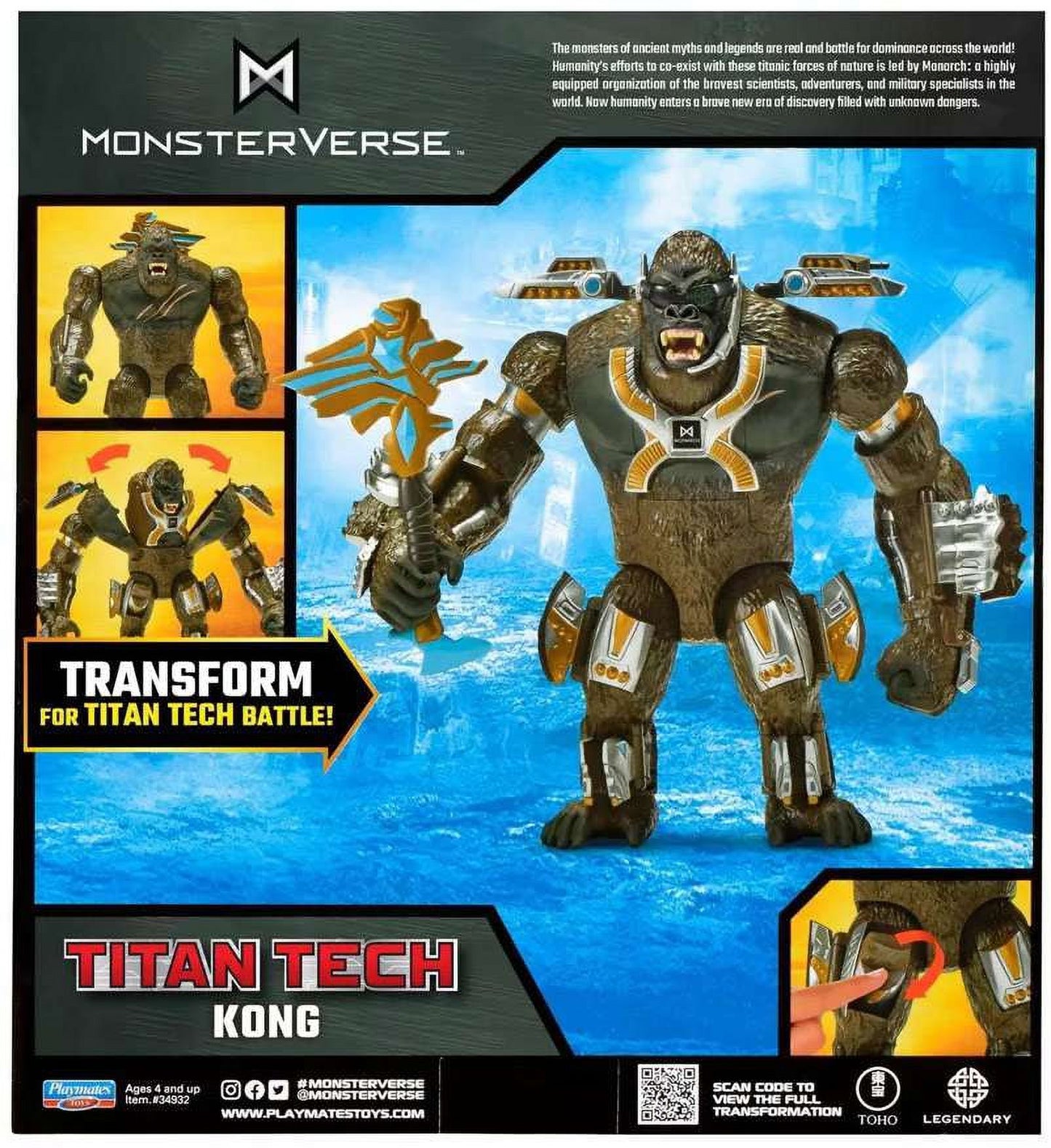 King Kong Transforming Titan Tech Monsterverse 8" Figure