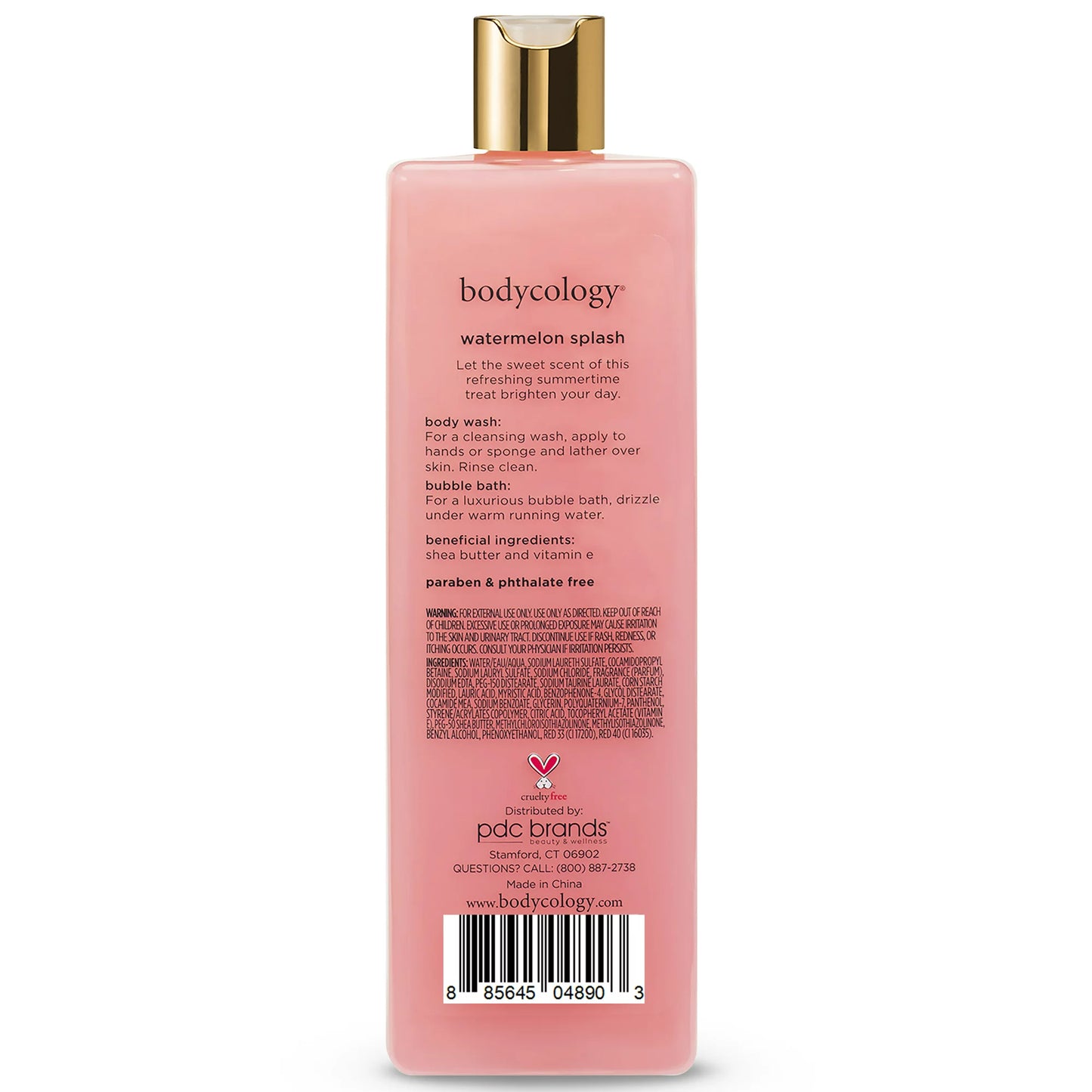 Bodycology Watermelon Splash 2n1 Body Wash & Bubble Bath, 16 oz