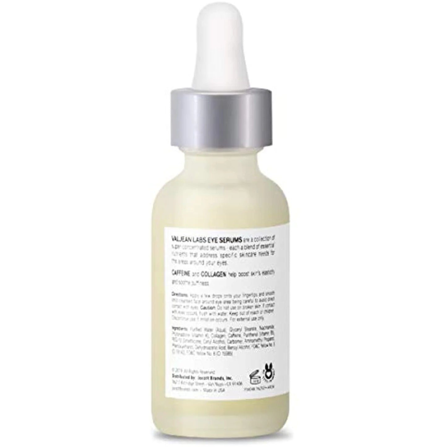 Valjean Labs DePuff Eye Serum, Caffeine + Collagen, Helps to Reduce Under Eye Puffiness and Combat Signs of Aging, 1 oz