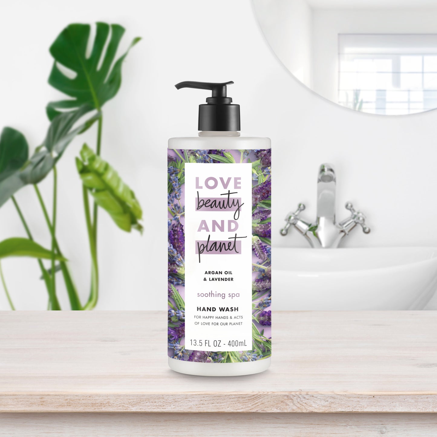 Love Beauty & Planet Soothing Spa Hand Soap Argan Oil & Lavender 13.5 oz