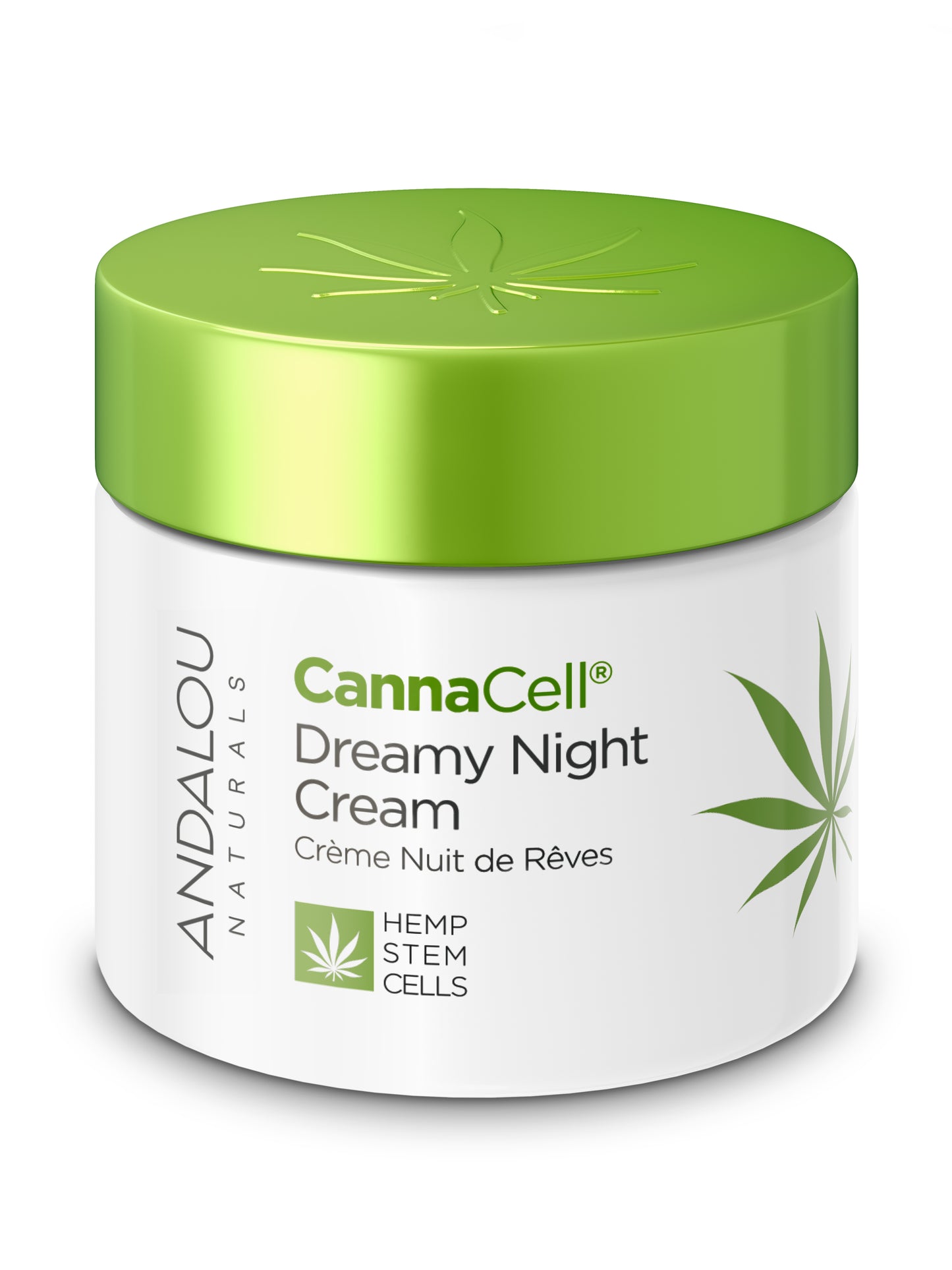 Andalou Naturals CannaCell Dreamy Face Night Cream with Hemp Seed Oil, 1.7oz, For all Skin Types