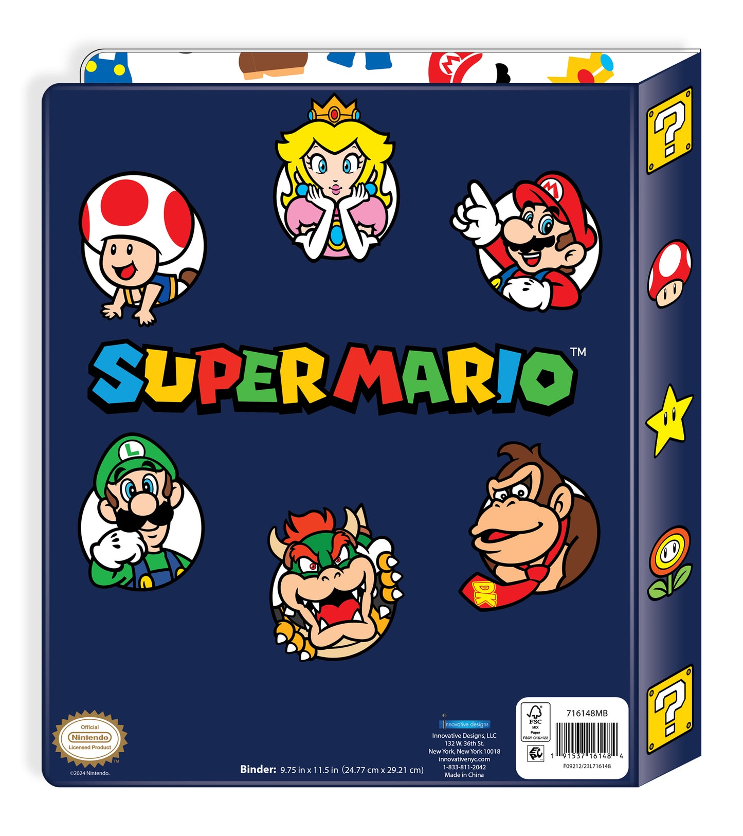 Nintendo Super Mario Bros. Stationery Bundle, 4 Count, Multi-Color