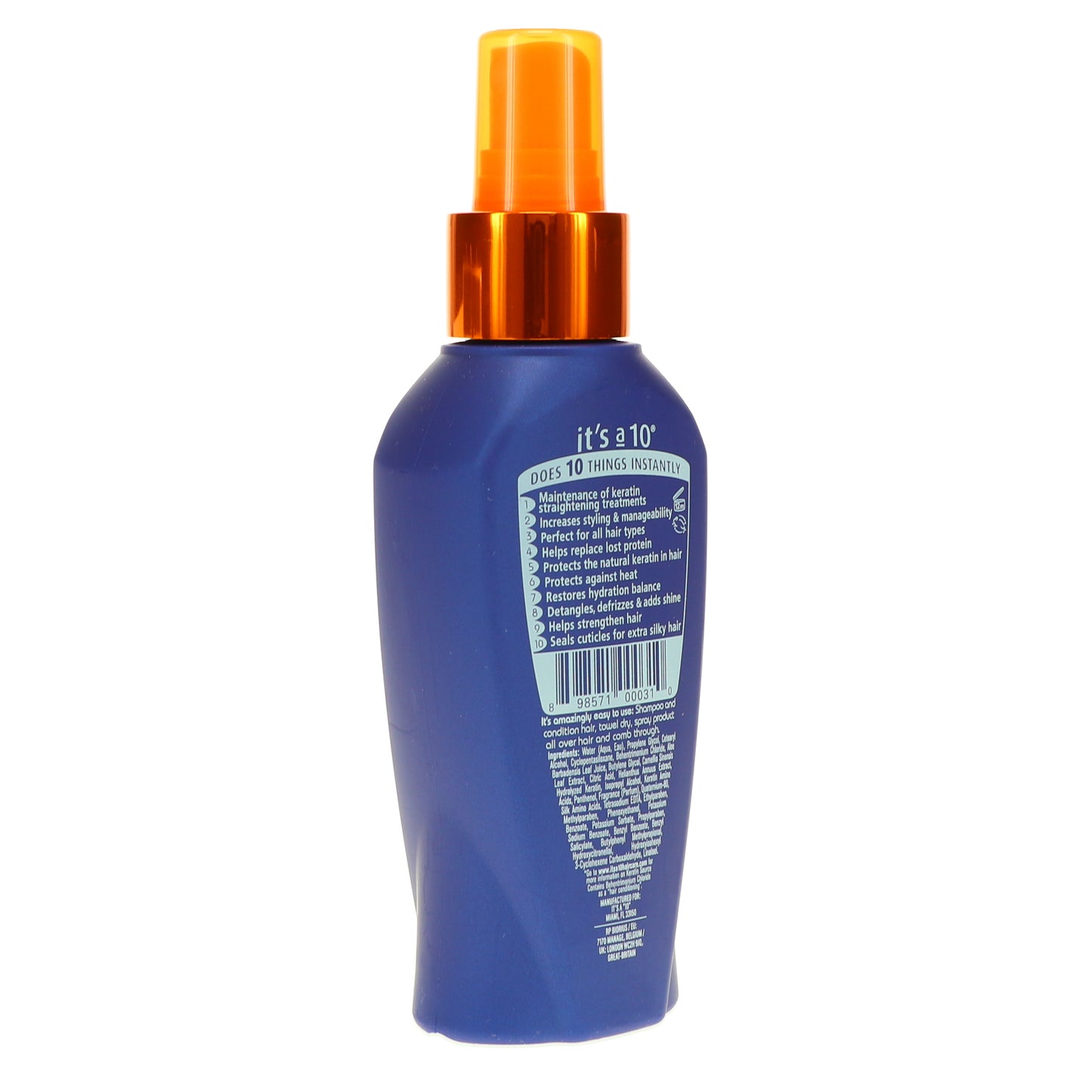 It's a 10 Miracle Leave-In Plus Keratin 4 oz