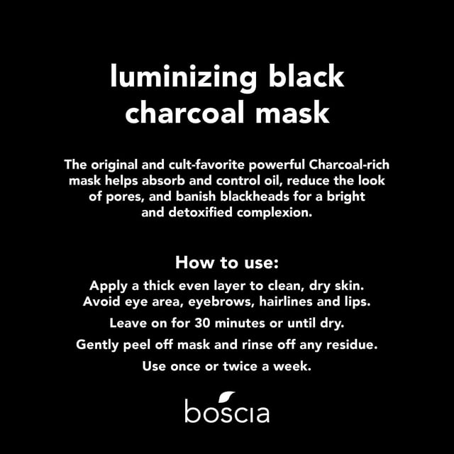 boscia Luminizing Black Charcoal Mask, 2.8 oz.