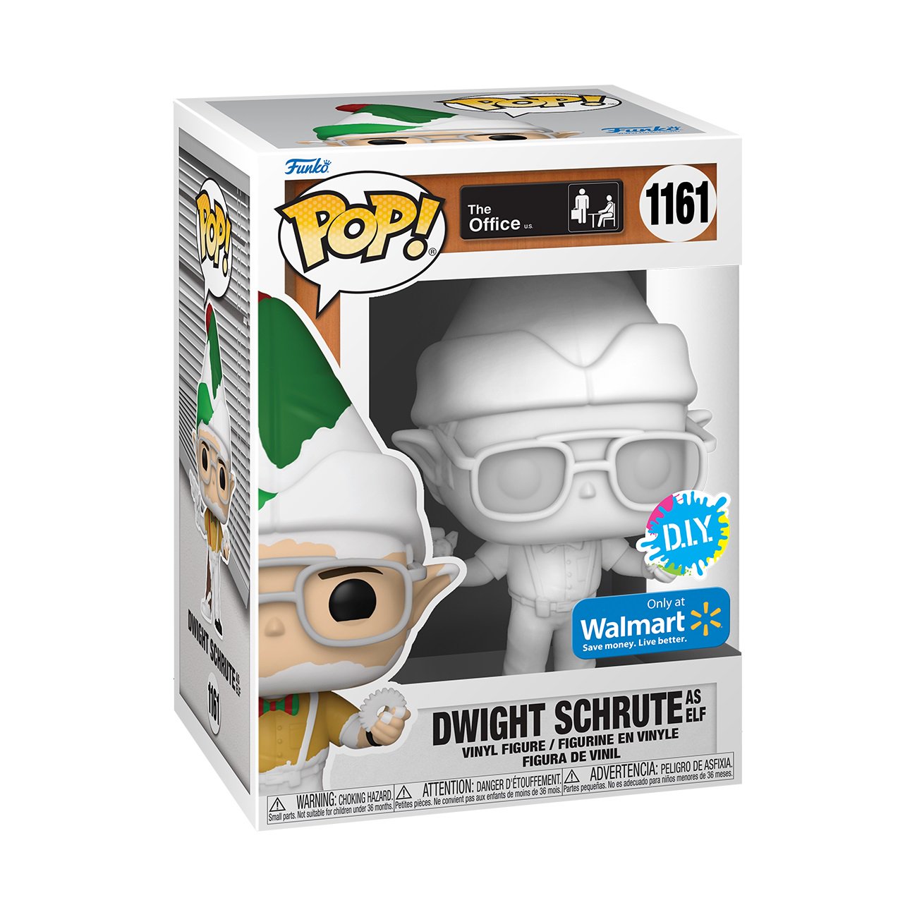 Funko Pop! TV: The Office- Dwight as Elf (Do It Yourself) White Vinyl Figure