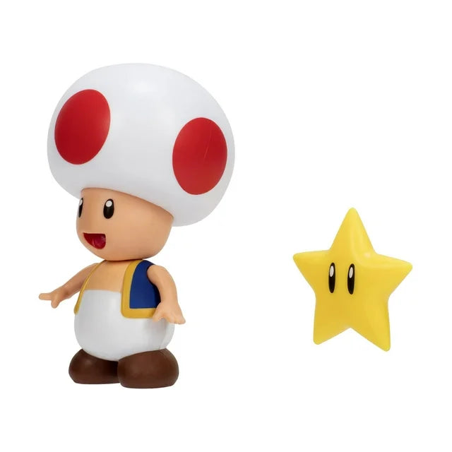 Super Mario 4" Figure - Toad with Star