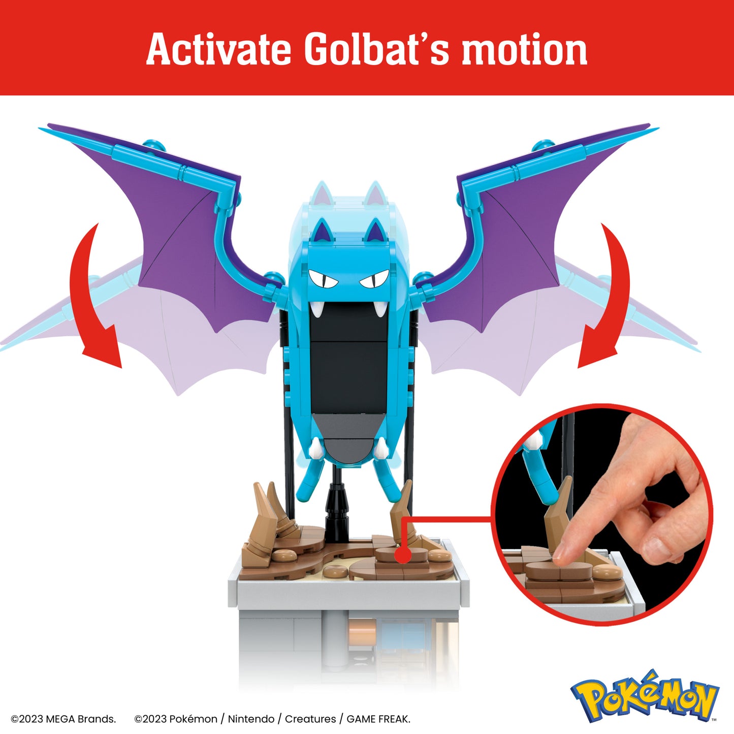 MEGA Pokemon Mini Motion Golbat Building Toy Kit (313 Pieces) for Collectors