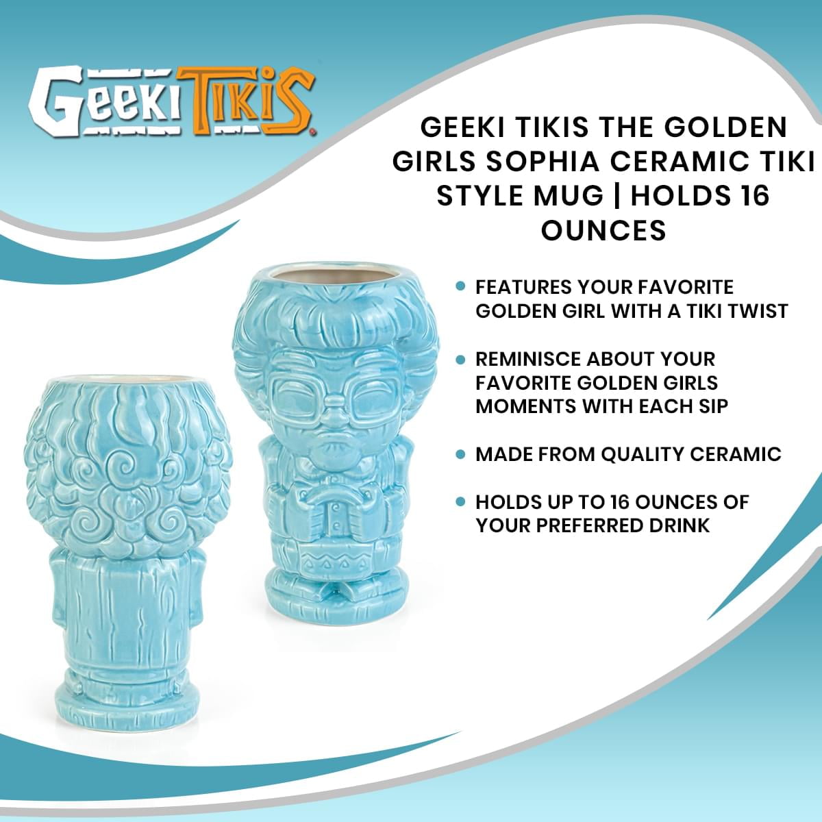 Geeki Tikis The Golden Girls Sophia Ceramic Tiki Style Mug | Holds 16 Ounces