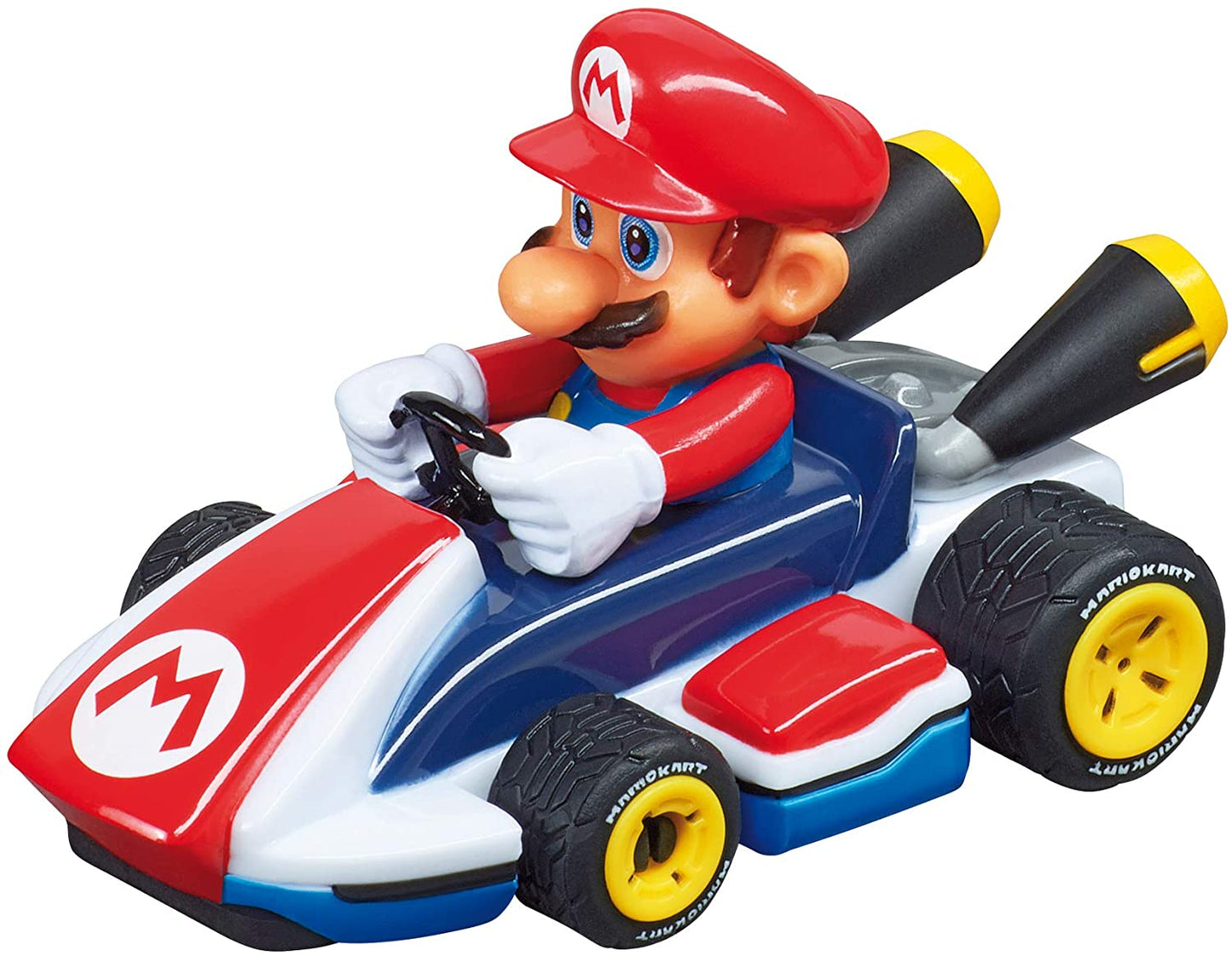 Carrera FIRST Mario Kart Beginner Battery Operated Slot Car Race Track Set featuring Mario versus Luigi