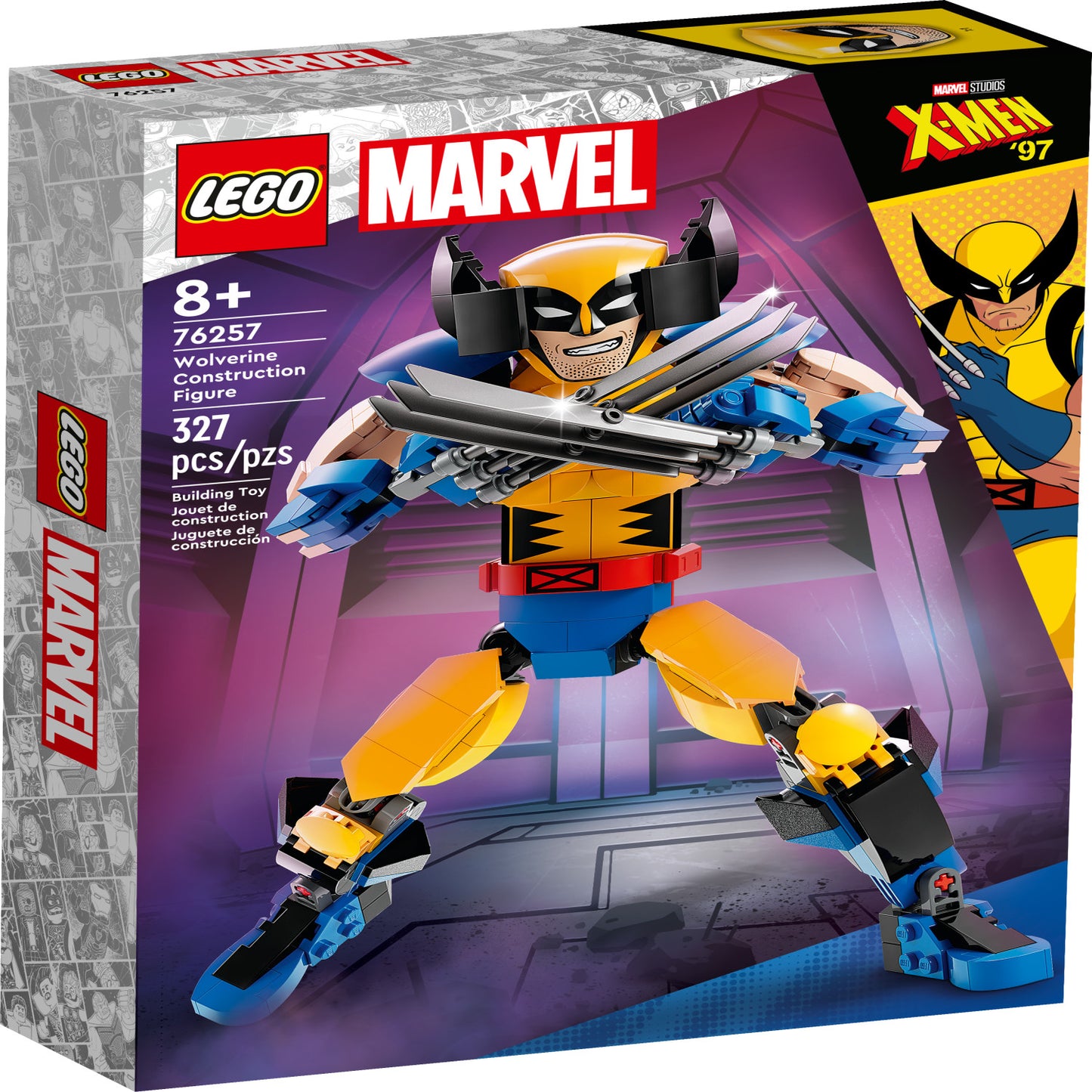 LEGO Marvel Wolverine Construction Figure 76257 Buildable Marvel Action Figure, Fully Jointed Marvel Collectible with 6 Claw Elements for Play and Display,