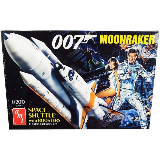 AMT AMT1208 Skill 2 Model Kit Space Shuttle with Boosters Moonraker 1979 Movie James Bond 007 1 by 200 Scale Model Car