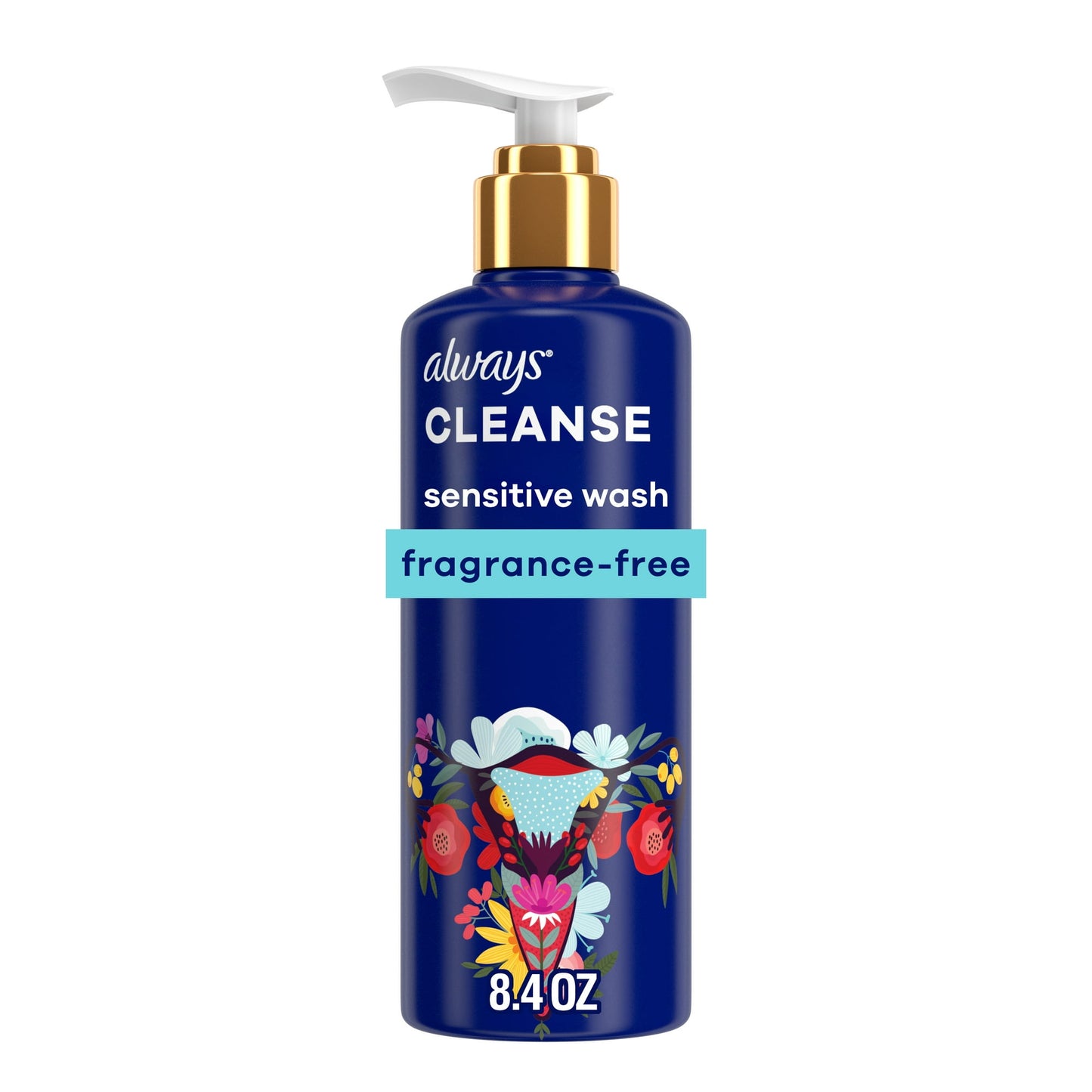 Always Cleanse Sensitive Wash for Intimate Skin, Fragrance-Free, 8.4 fl oz