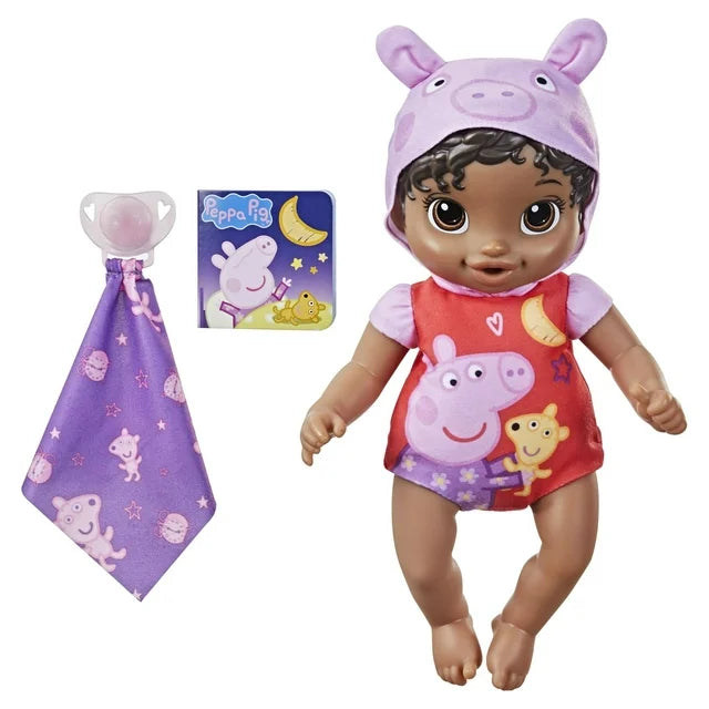 Baby Alive Goodnight Doll, Peppa Pig Toy, Soft, Kids 2 and Up, Black Hair