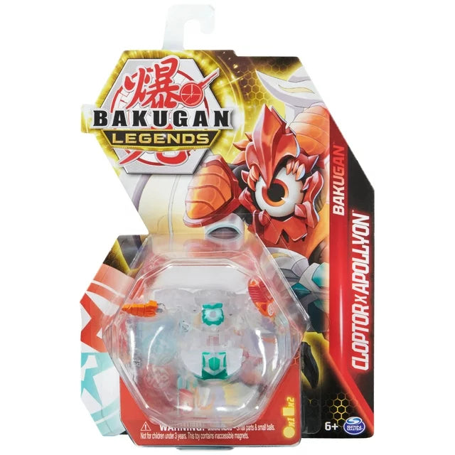 Bakugan Legends, Cloptor X Apollyon, 2-inch-Tall Collectible Action Figure and Trading Cards