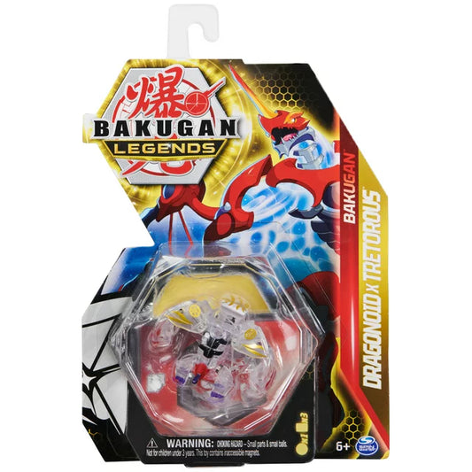 Bakugan Legends, Dragonoid X Tretorous, 2-inch-Tall Collectible Action Figure and Trading Cards, Kids Toys for Boys 6 and up