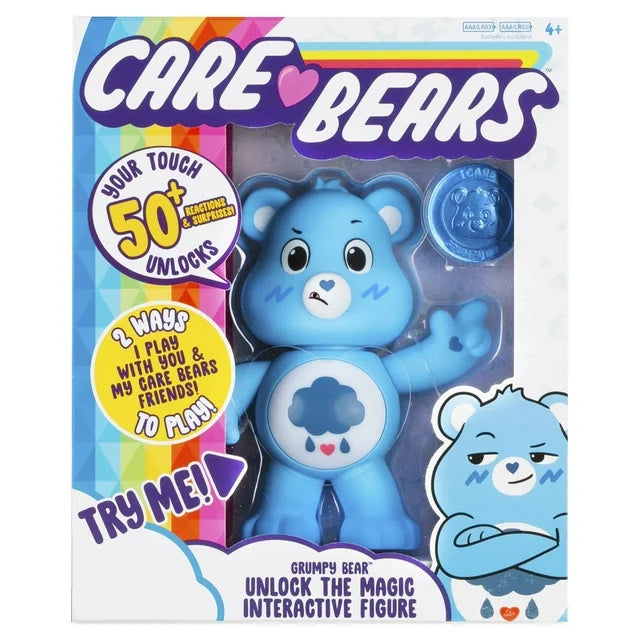 Care Bears - 5  Interactive Figure - Grumpy Bear - 50+ Reactions & Surprises! - Ages 4+