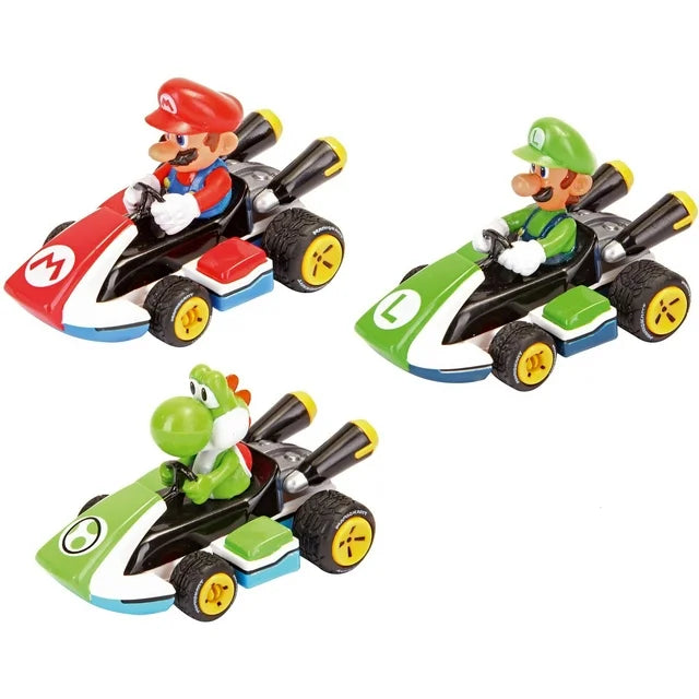 Carrera Pull and Speed Mario Kart 8 3-Pack Racers  Mario  Luigi and Yoshi