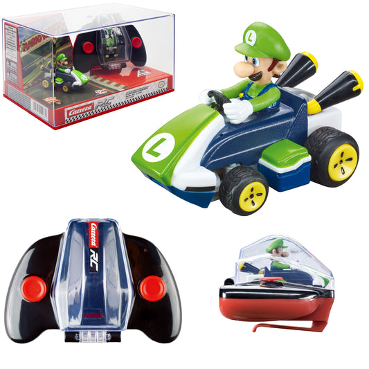 Carrera RC Nintendo Mario Kart 2.4 GHz Mini Collectible Radio Remote Control Toy Car Vehicle - Luigi