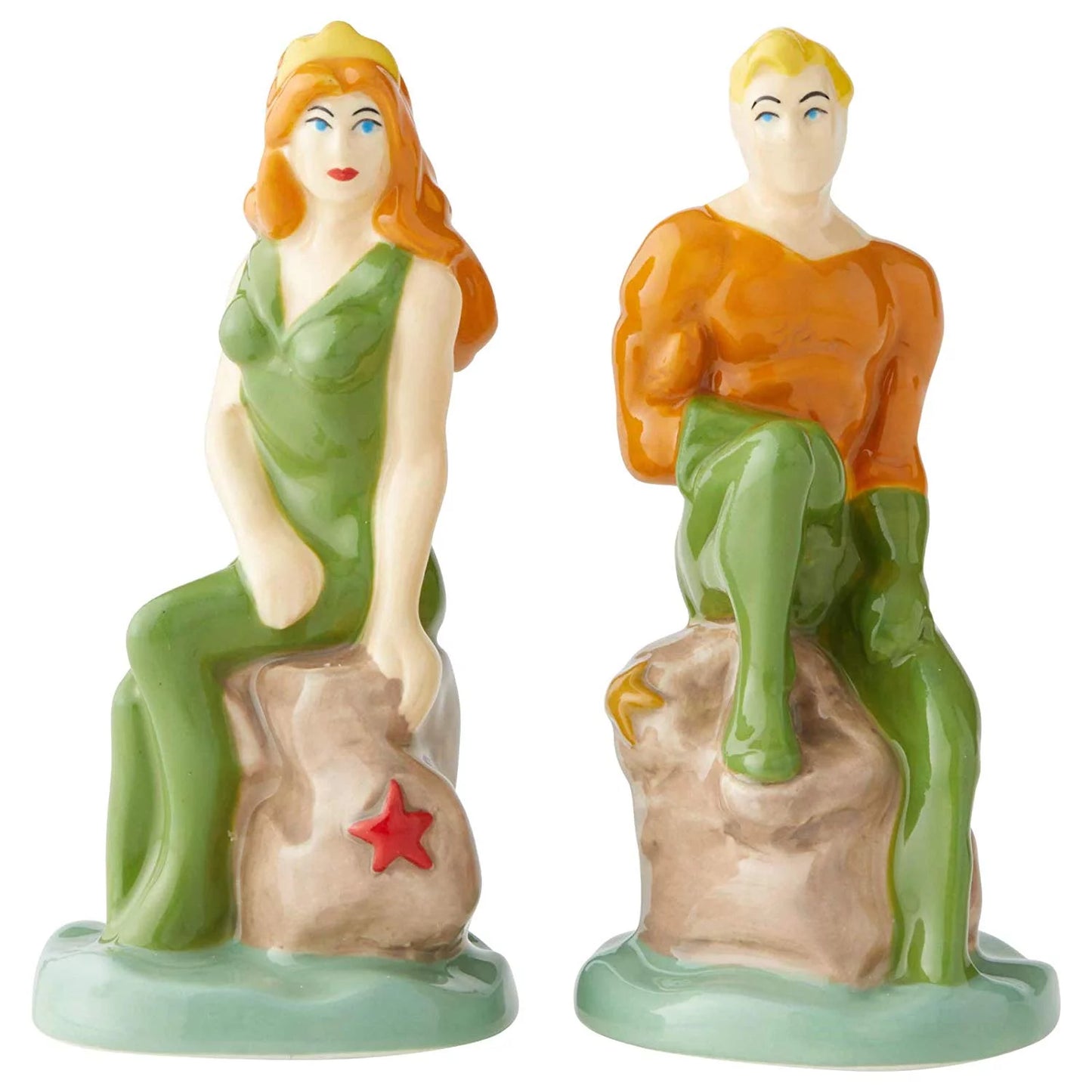 DC Comics Aquaman and Mera Salt & Pepper Shakers