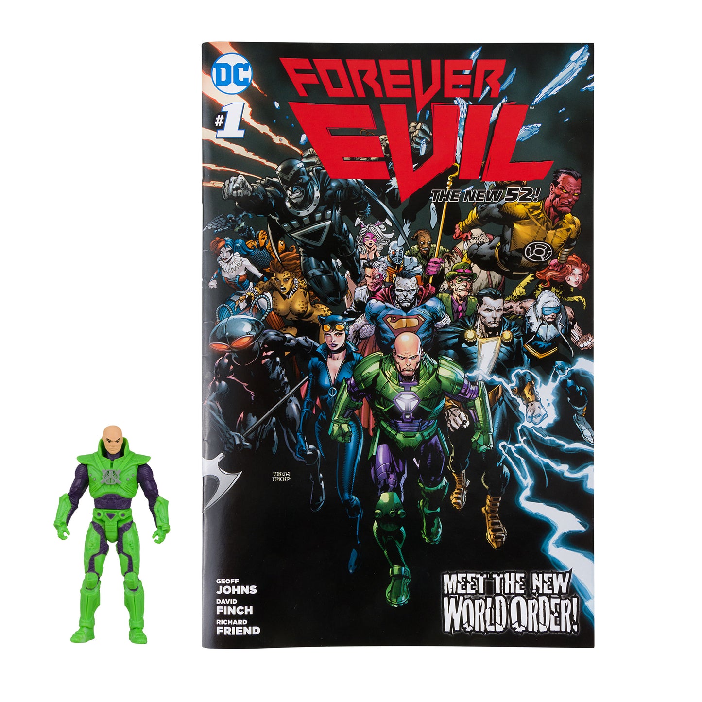 Dc Direct - 3In Figure With Comic Wv3 - Lex Luthor Power Suit (Green)