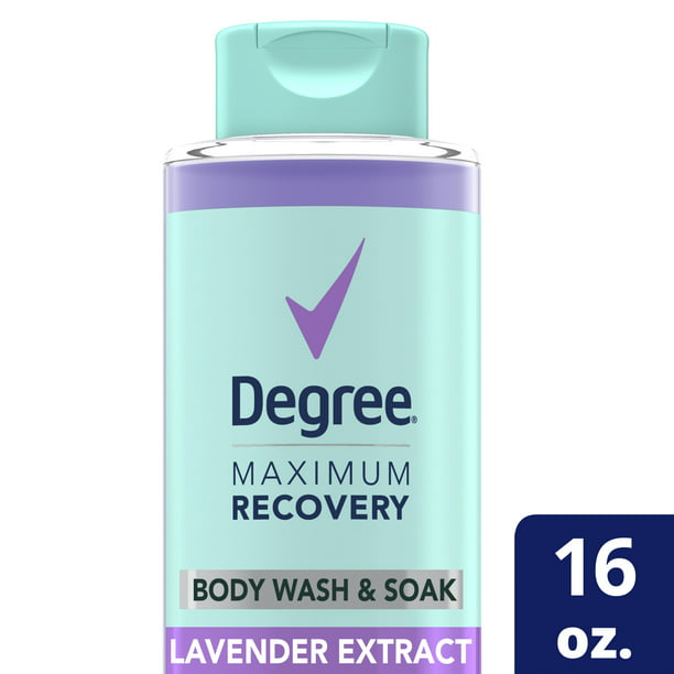 Degree Maximum Recovery Liquid Body Wash & Shower Gel Lavender Extract, 16 oz