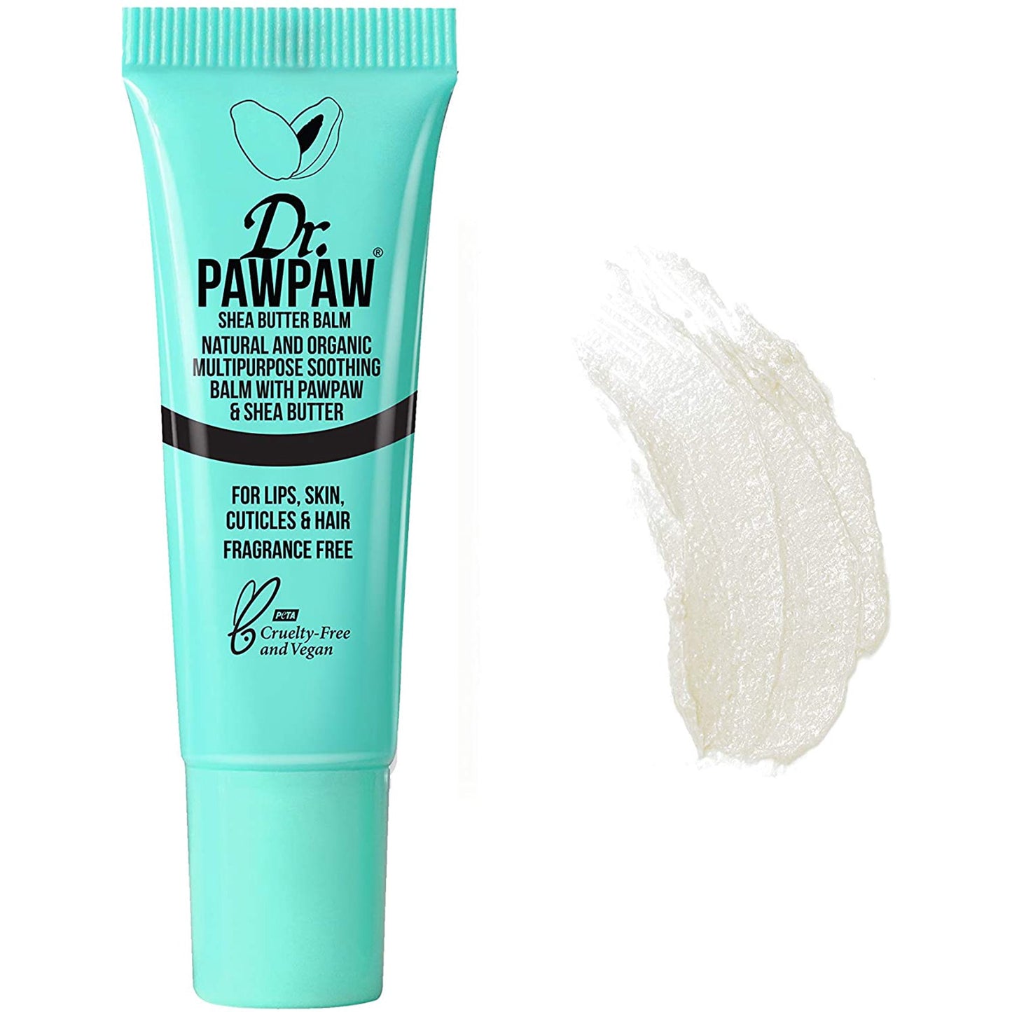 Dr. PAWPAW Multi-Purpose Balm | No Fragrance Balm, For Lips, Skin, Hair, Cuticles, Nails, and Beauty Finishing | 10 ml (Shea Butter)