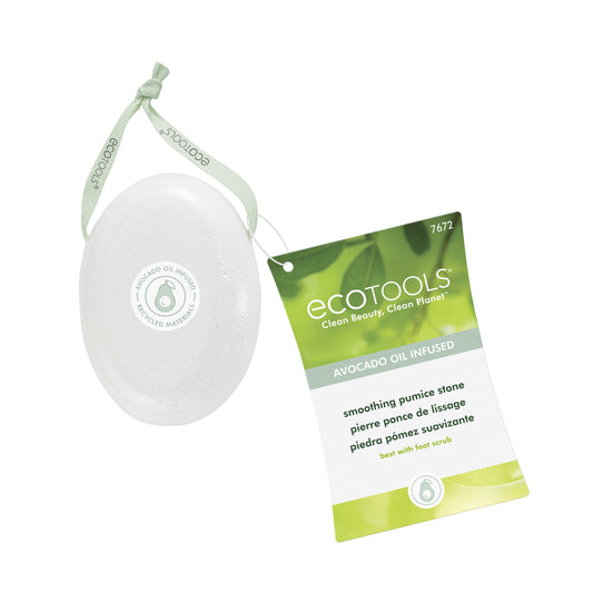 EcoTools Hydrating Avocado Oil Pumice Stone for Callus Removal, Soften Heels, Small, 1 Count