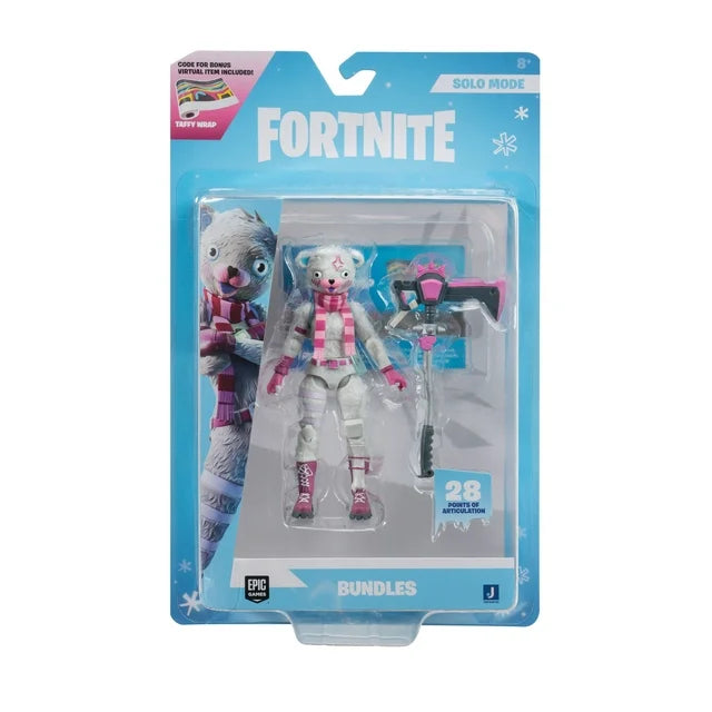 Fortnite Bundles Solo Mode - 4 inch Articulated Figure with Snuggle Swiper Accessory and Code for Bonus Virtual Item