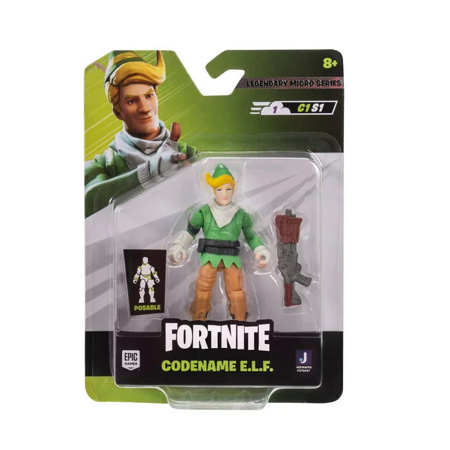 Fortnite Codename E.L.F. - Micro Legendary Series - 2.5 inch Figure with Tactical Shotgun