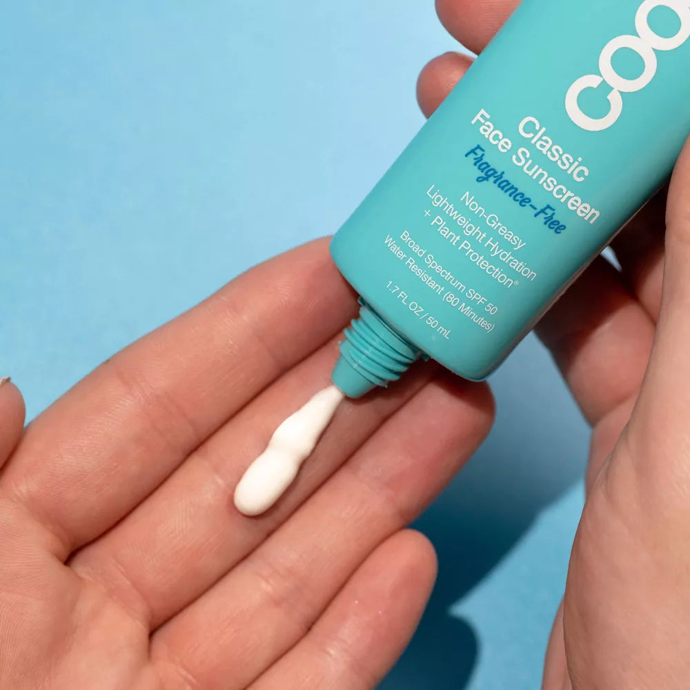 COOLA Classic Organic Face Sunscreen, Fragrance Free, SPF50, Reef Friendly, Water Resistant, Broad Spectrum, 1.7 fl oz