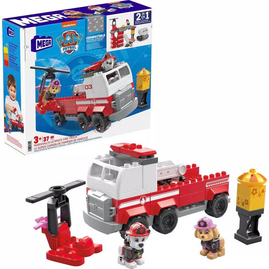 MEGA Nickelodeon PAW Patrol Marshall's Ultimate Fire Truck Building Set - 37pcs