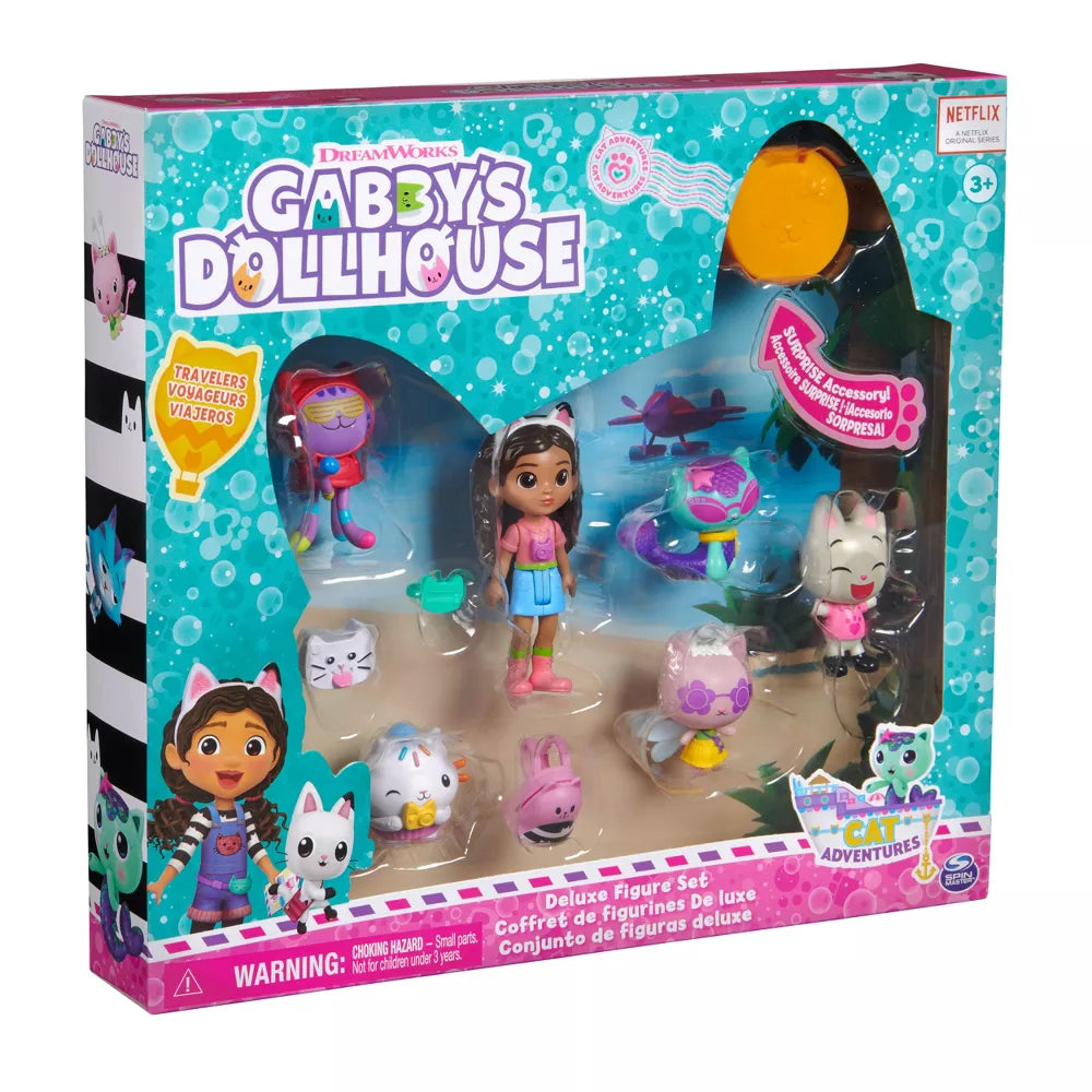 Gabby’s Dollhouse, Travelers Figure Gift Set with a Gabby Doll and 5 Cat Toy Figures